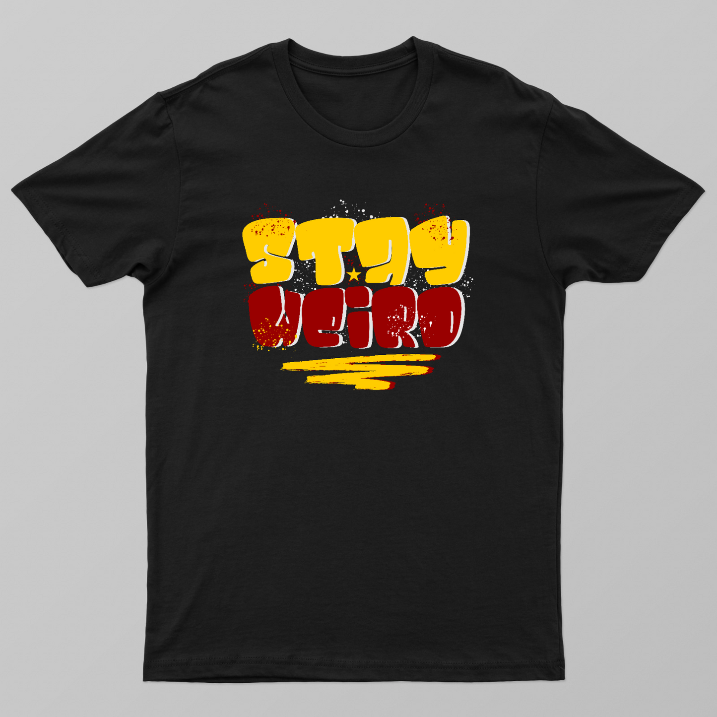 Stay Weird Typography Unisex T-shirt by Harshit Shukla