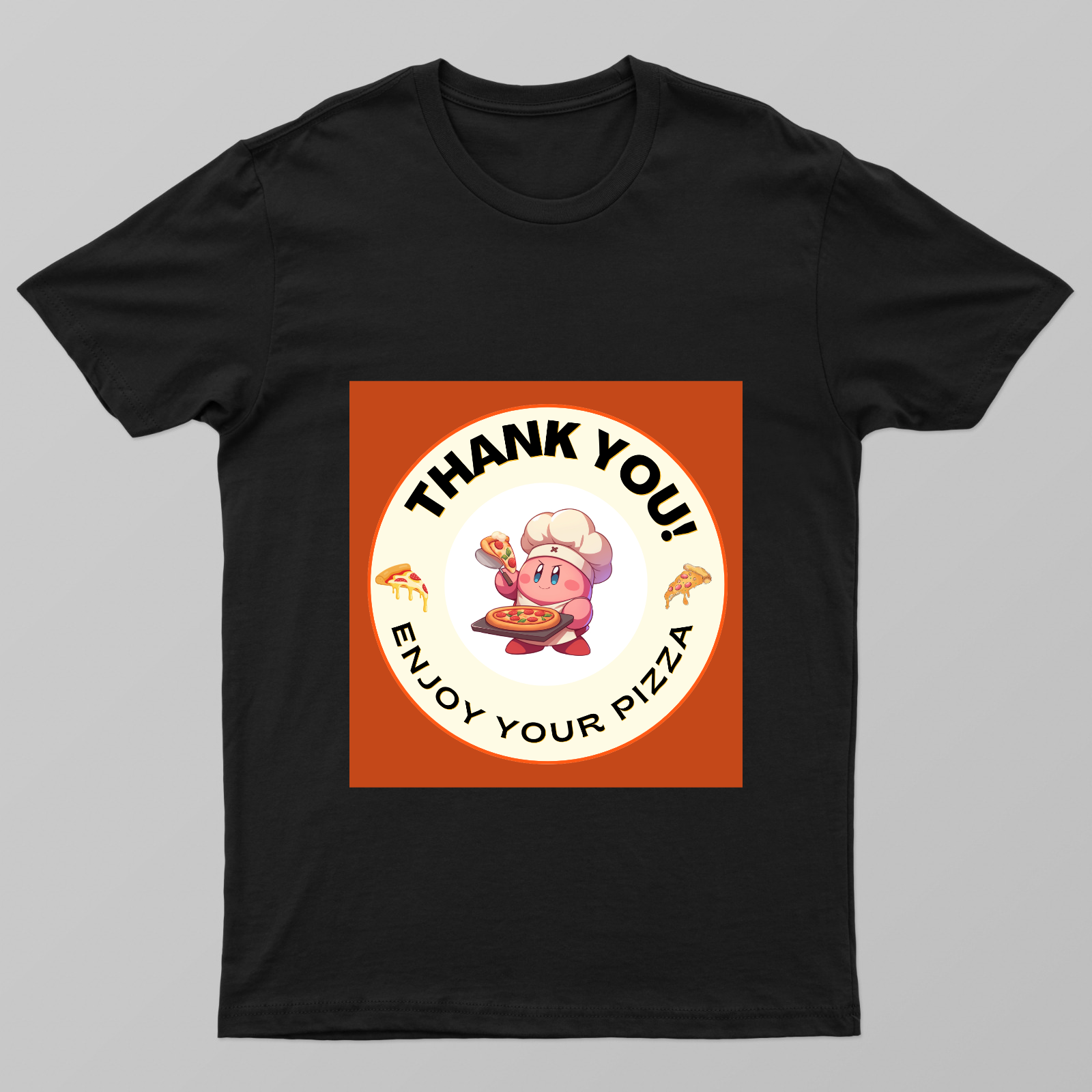 Kawaii Pizza Chef Thank You Sticker Unisex T-shirt by @jadav_mangal_