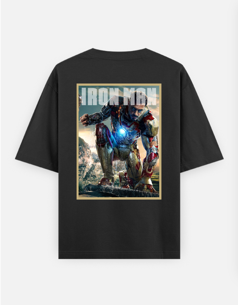 IRONMAN Tshirt Oversized T-shirt (Back print) by @sarangdhar_by_kunal