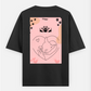 Kitty cat tshirt Oversized T-shirt (Back print) by Kirti chouhan