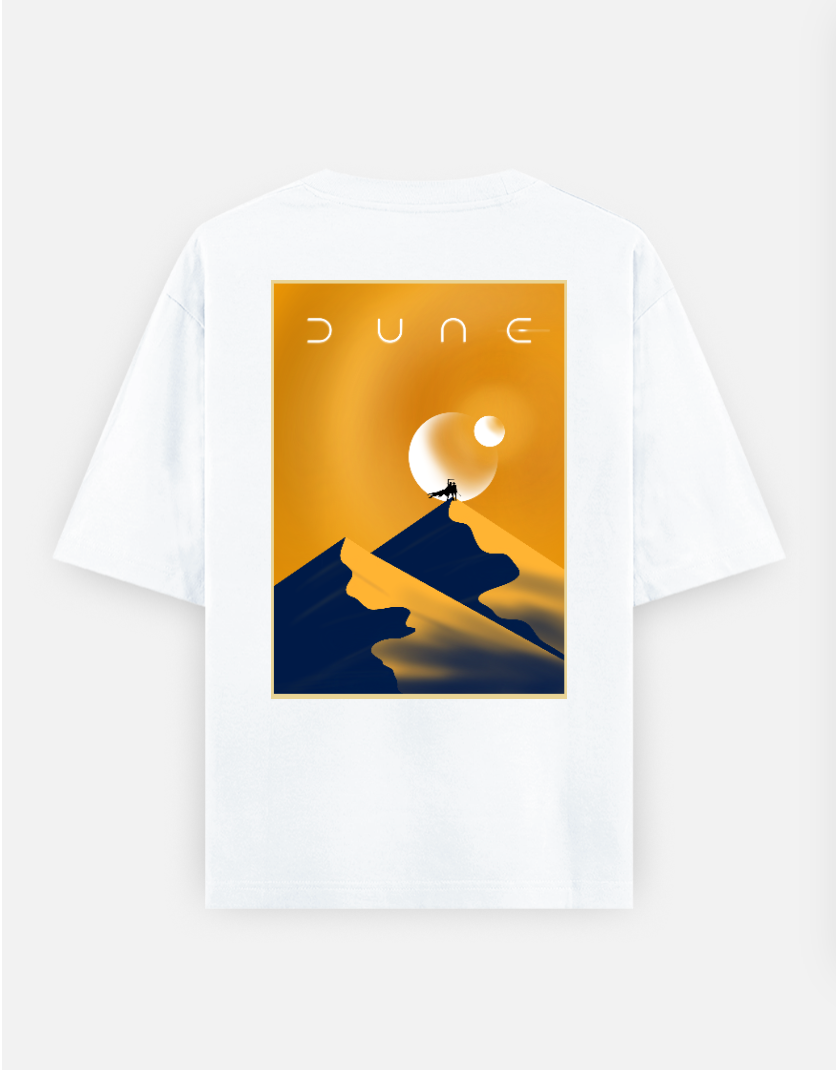 Dune T-Shirt Oversized T-shirt (Back print) by @sarangdhar_by_kunal