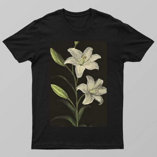 White lilyy tshirt Unisex T-shirt by Kirti chouhan
