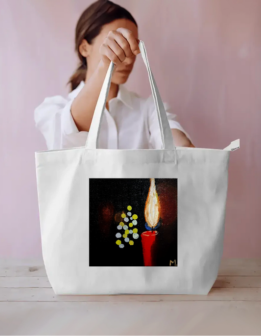 Candlelight Everyday Large Tote Bag by @ocyeanic.minn