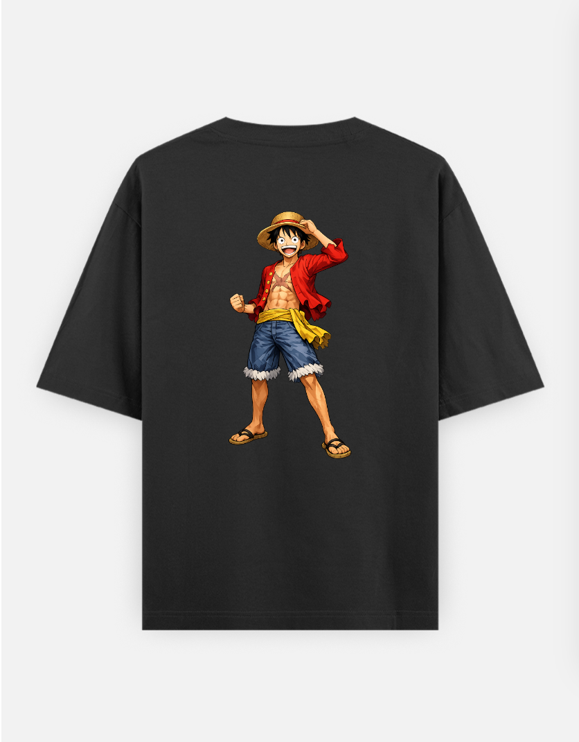 Monkey d luffy Oversized T-shirt (Back print) by Rinza 