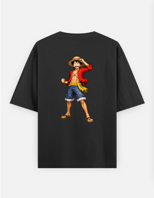 Monkey d luffy Oversized T-shirt (Back print) by Rinza 