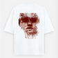 RED FACE OVERSIZED Oversized T-shirt (Back print) by Mithisar Daimary 