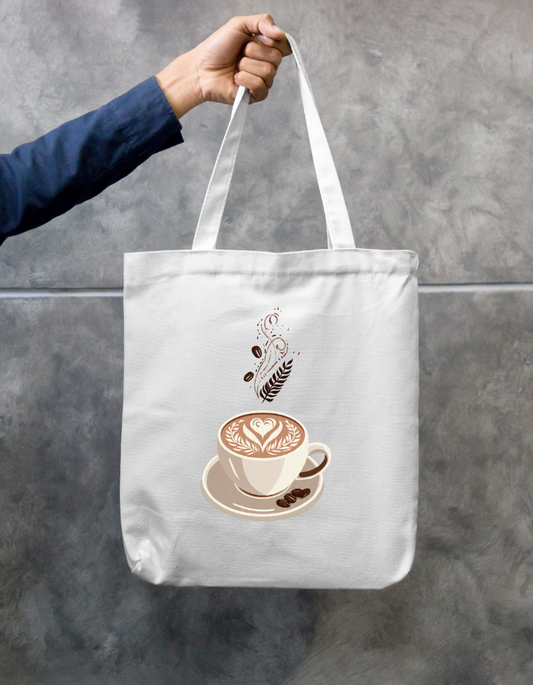 Say Cappuccino Tote Bag Zipper Tote Bag by @rd_digital_store