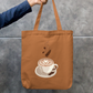 Say Cappuccino Tote Bag Zipper Tote Bag by @rd_digital_store