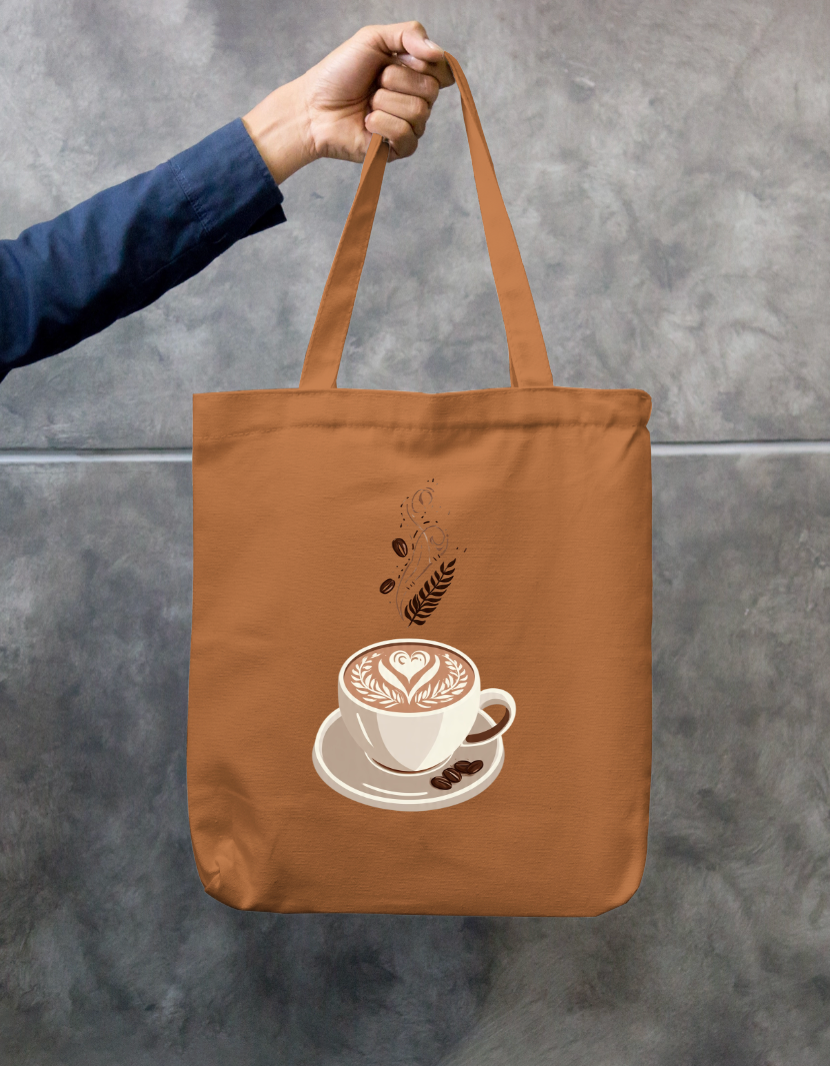Say Cappuccino Tote Bag Zipper Tote Bag by @rd_digital_store