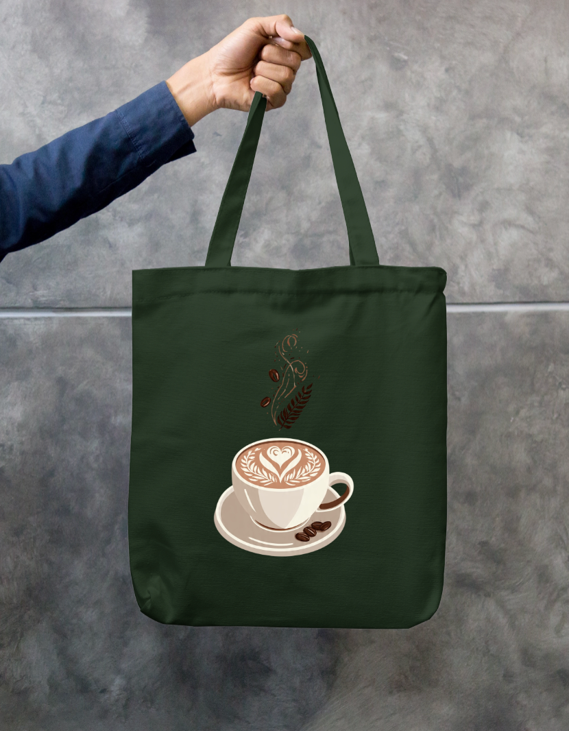 Say Cappuccino Tote Bag Zipper Tote Bag by @rd_digital_store