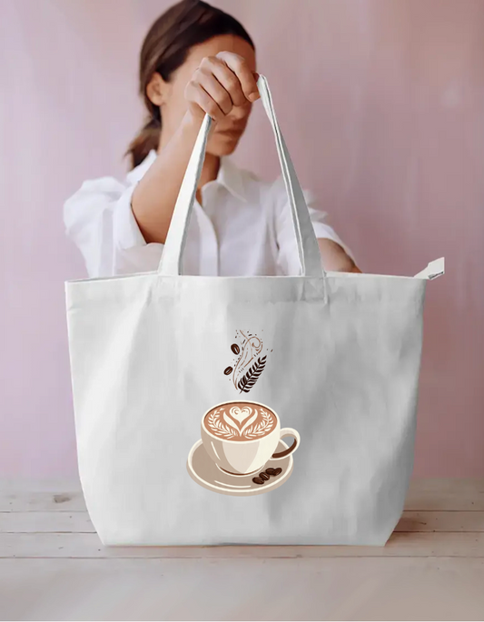 Say Cappuccino Tote Bag Everyday Large Tote Bag by @rd_digital_store