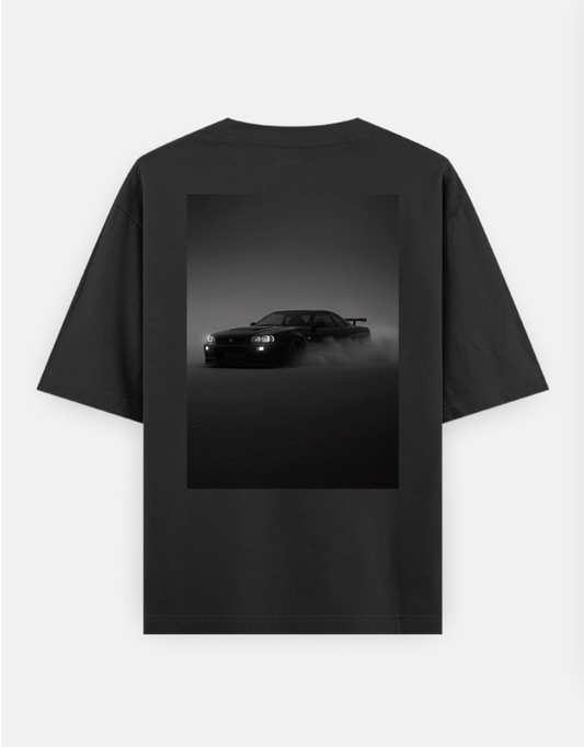 GTR car t shirt Oversized T-shirt (Back print) by Rinza 