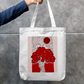 Crimson Serenity Zipper Tote Bag by Shruti Barnwal