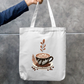 Say Cappuccino Tote Bag Zipper Tote Bag by @rd_digital_store