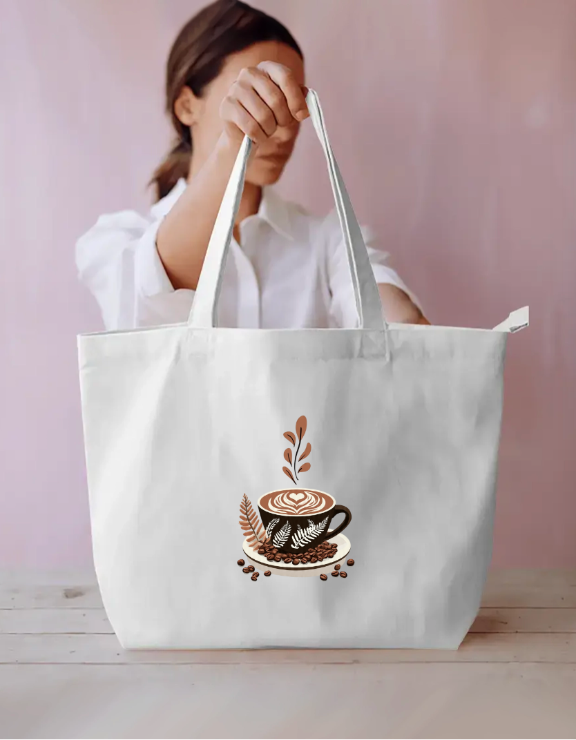 Say Cappuccino Tote Bag Everyday Large Tote Bag by @rd_digital_store
