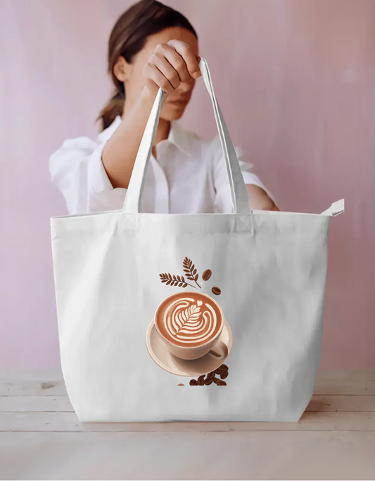 Say Cappuccino Tote Bag Everyday Large Tote Bag by @rd_digital_store