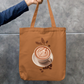 Say Cappuccino Tote Bag Zipper Tote Bag by @rd_digital_store