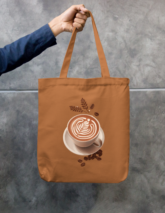 Say Cappuccino Tote Bag Zipper Tote Bag by @rd_digital_store