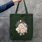Flower illustration Tote Bag Zipper Tote Bag by @rd_digital_store