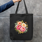 Flower illustratio Tote Bag Zipper Tote Bag by @rd_digital_store
