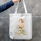 Floral She Tote Bag Zipper Tote Bag by @rd_digital_store