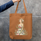 Floral She Tote Bag Zipper Tote Bag by @rd_digital_store
