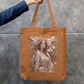 Floral She Tote Bag Zipper Tote Bag by @rd_digital_store
