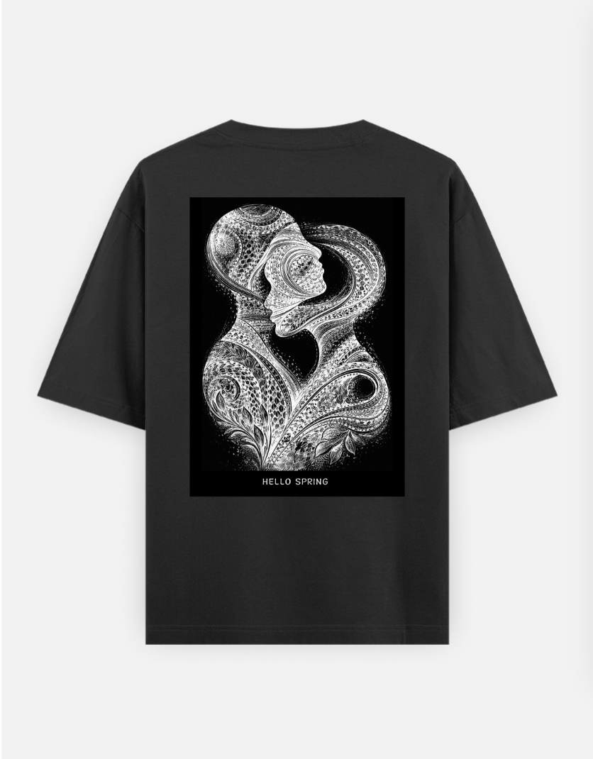 Spring break Oversized T-shirt (Back print) by Shreya Agashe