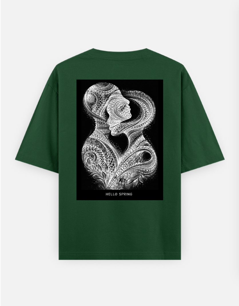 Spring break Oversized T-shirt (Back print) by Shreya Agashe