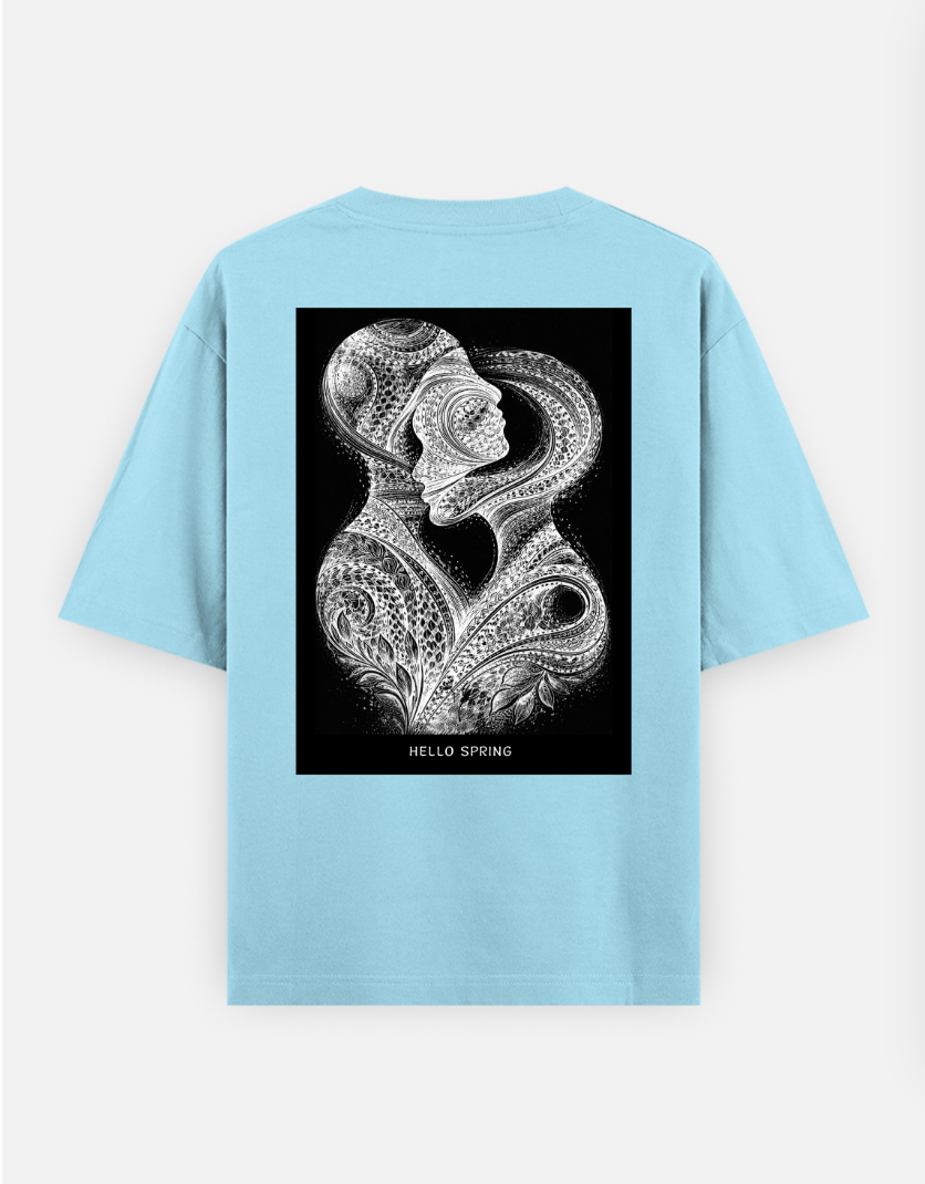 Spring break Oversized T-shirt (Back print) by Shreya Agashe