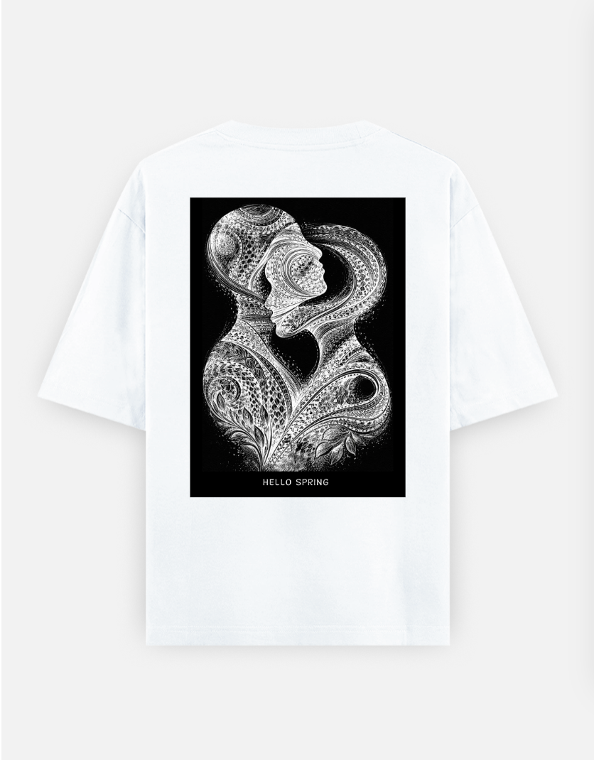 Spring break Oversized T-shirt (Back print) by Shreya Agashe
