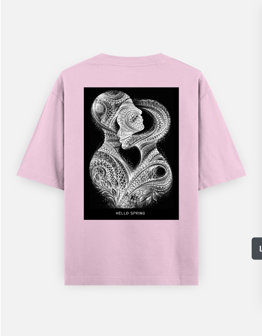 Spring break Oversized T-shirt (Back print) by Shreya Agashe
