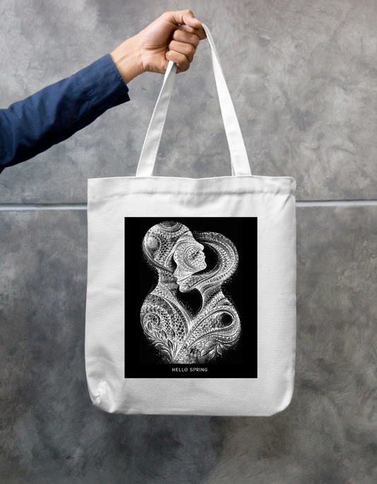 Spring Zipper Tote Bag by Shreya Agashe