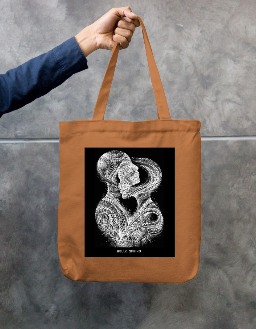 Spring Zipper Tote Bag by Shreya Agashe