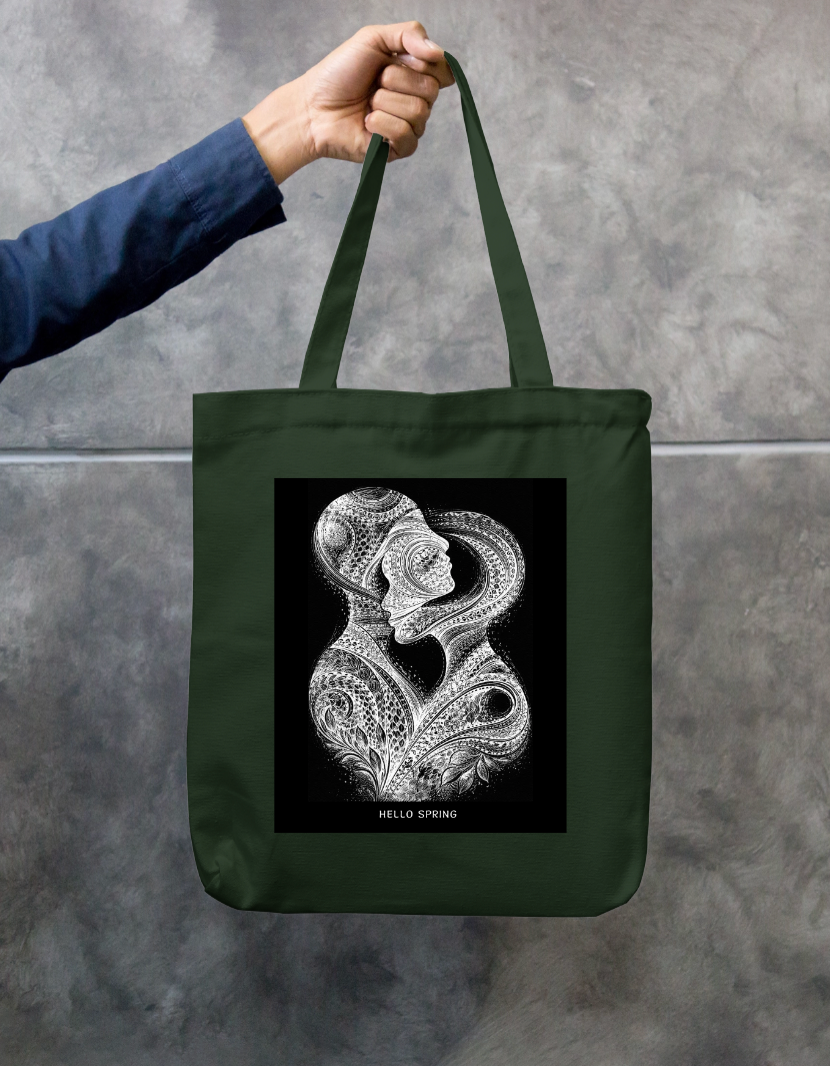 Spring Zipper Tote Bag by Shreya Agashe
