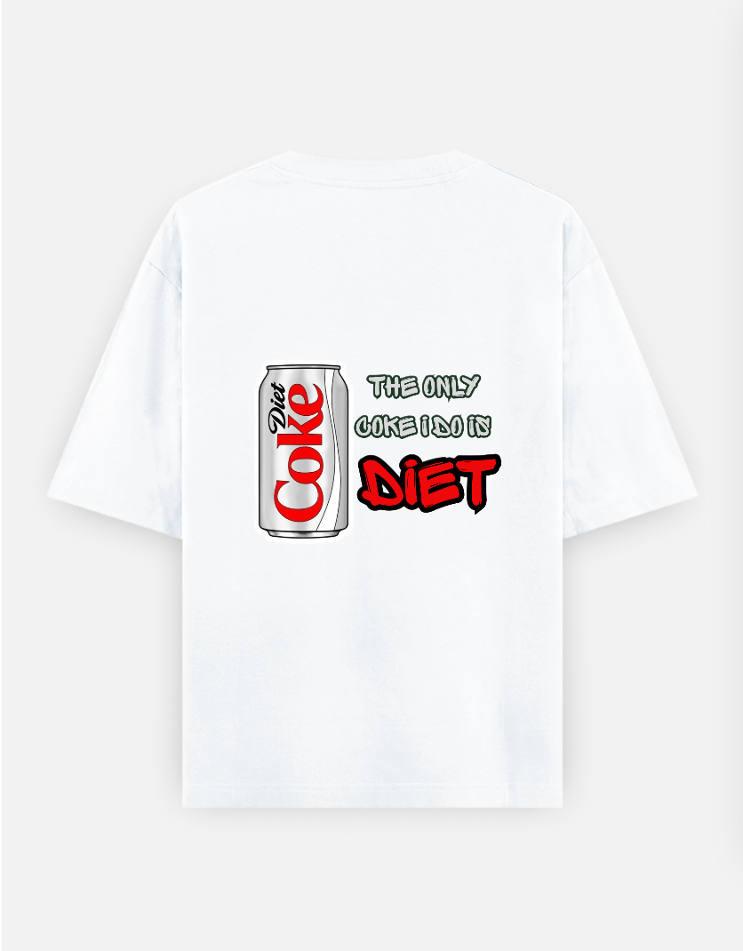 Diet Coke Oversized T-shirt (Back print) by @diva_chhabra03