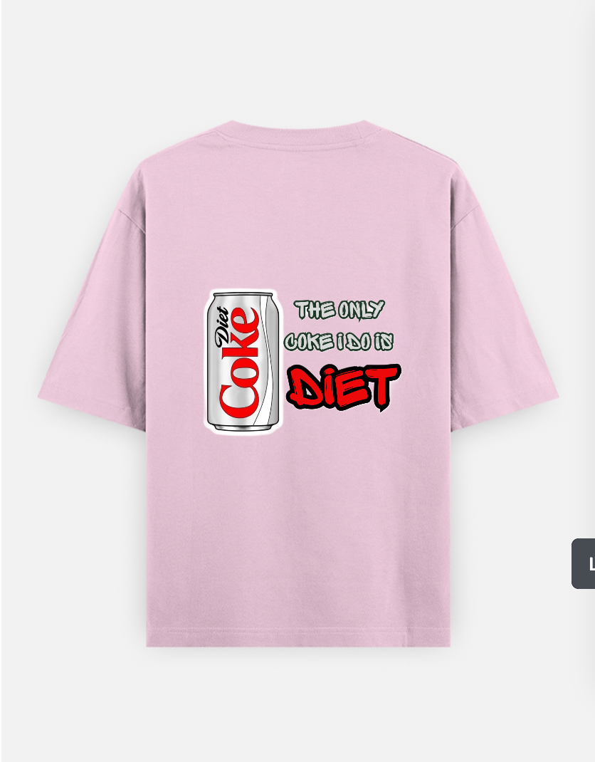Diet Coke Oversized T-shirt (Back print) by @diva_chhabra03