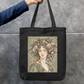 Floral She Tote Bag Zipper Tote Bag by @rd_digital_store