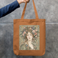 Floral She Tote Bag Zipper Tote Bag by @rd_digital_store