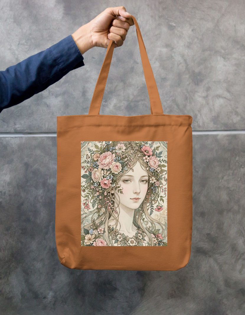 Floral Me Tote Bag Zipper Tote Bag by @rd_digital_store