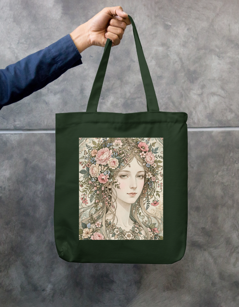 Floral Me Tote Bag Zipper Tote Bag by @rd_digital_store