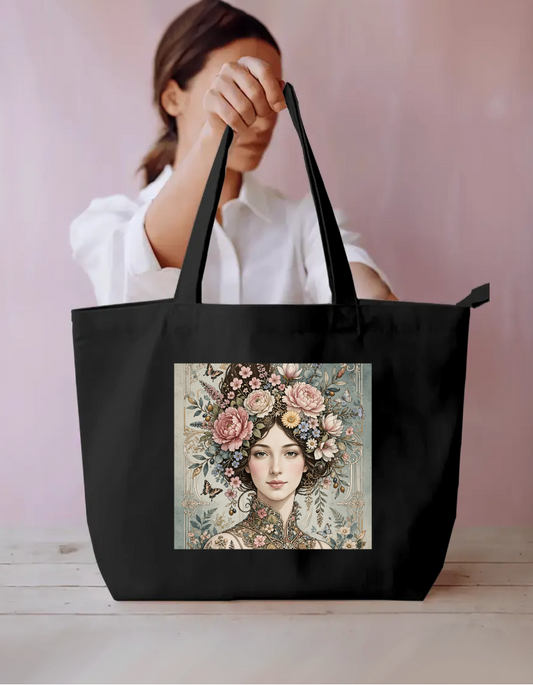 Floral Me Tote Bag Everyday Large Tote Bag by @rd_digital_store