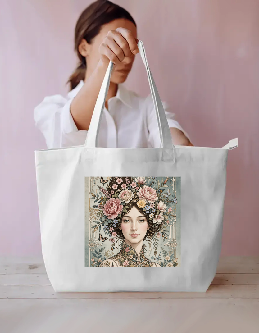Floral Me Tote Bag Everyday Large Tote Bag by @rd_digital_store