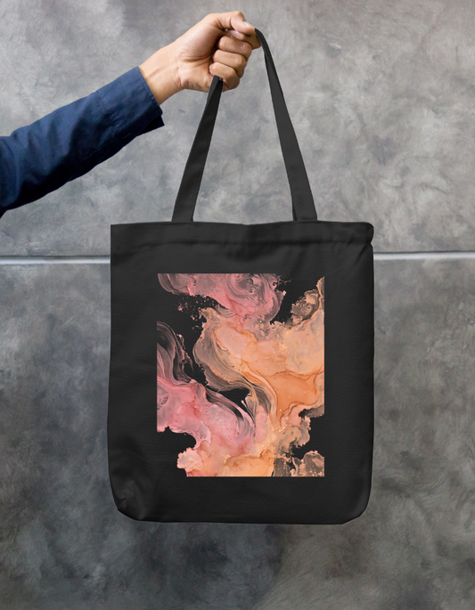 Abstract Pink Tote Bag Zipper Tote Bag by @rd_digital_store