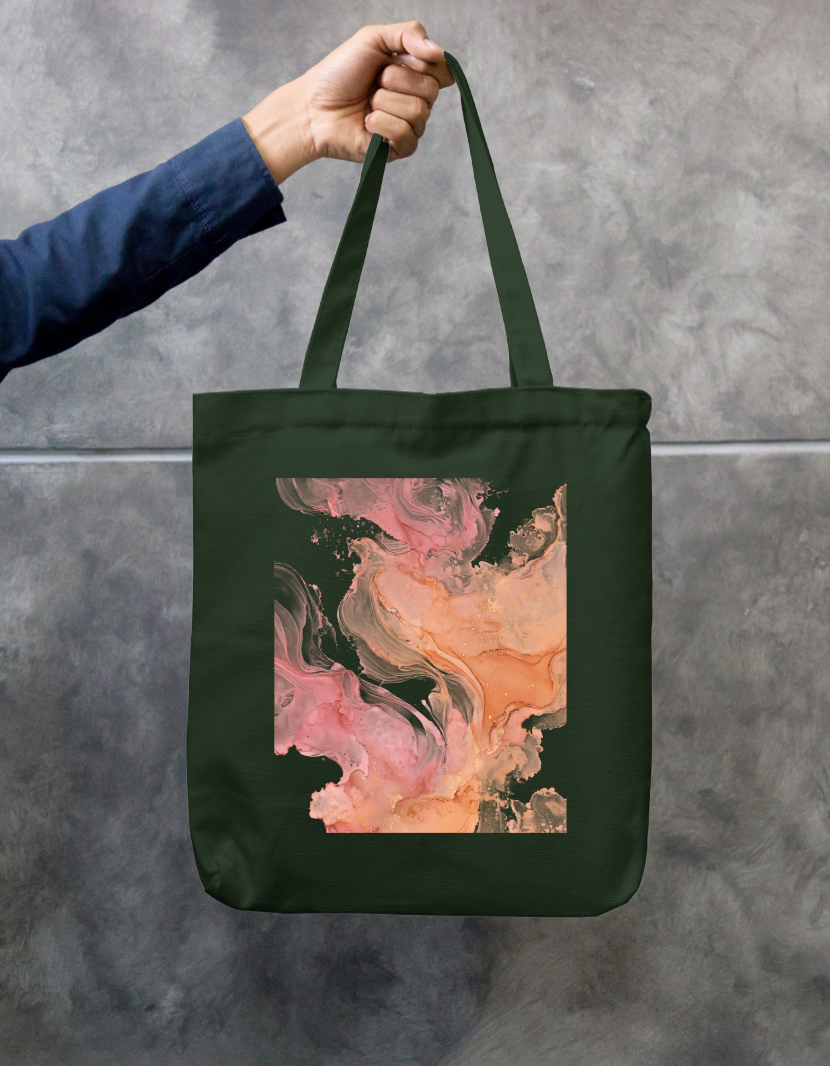 Abstract Pink Tote Bag Zipper Tote Bag by @rd_digital_store