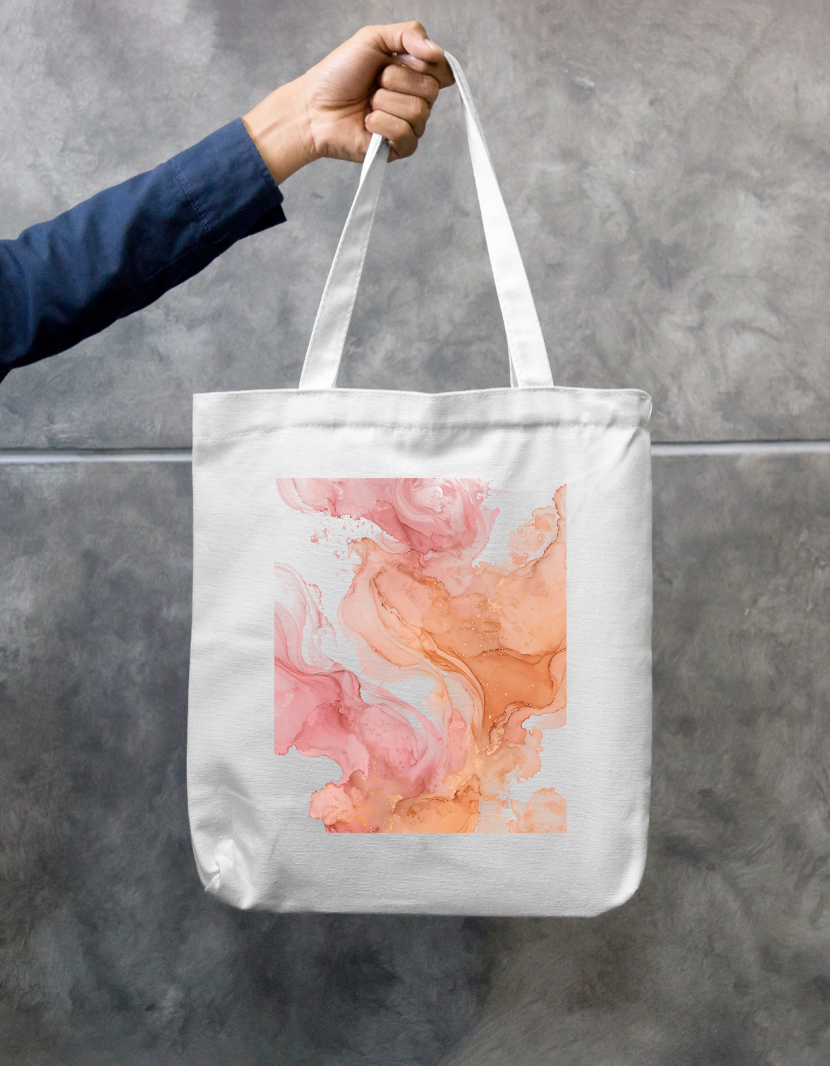 Abstract Pink Tote Bag Zipper Tote Bag by @rd_digital_store