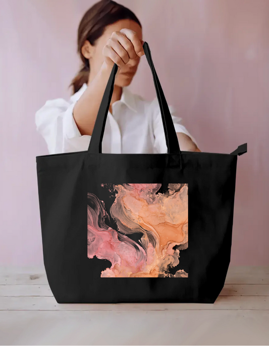 Abstract Pink Tote Bag Everyday Large Tote Bag by @rd_digital_store