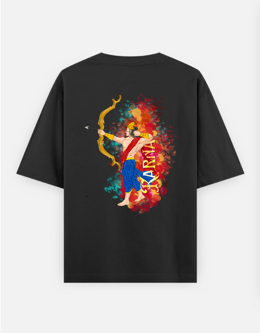 Karna Design Oversized T-shirt (Back print) by @sarangdhar_by_kunal