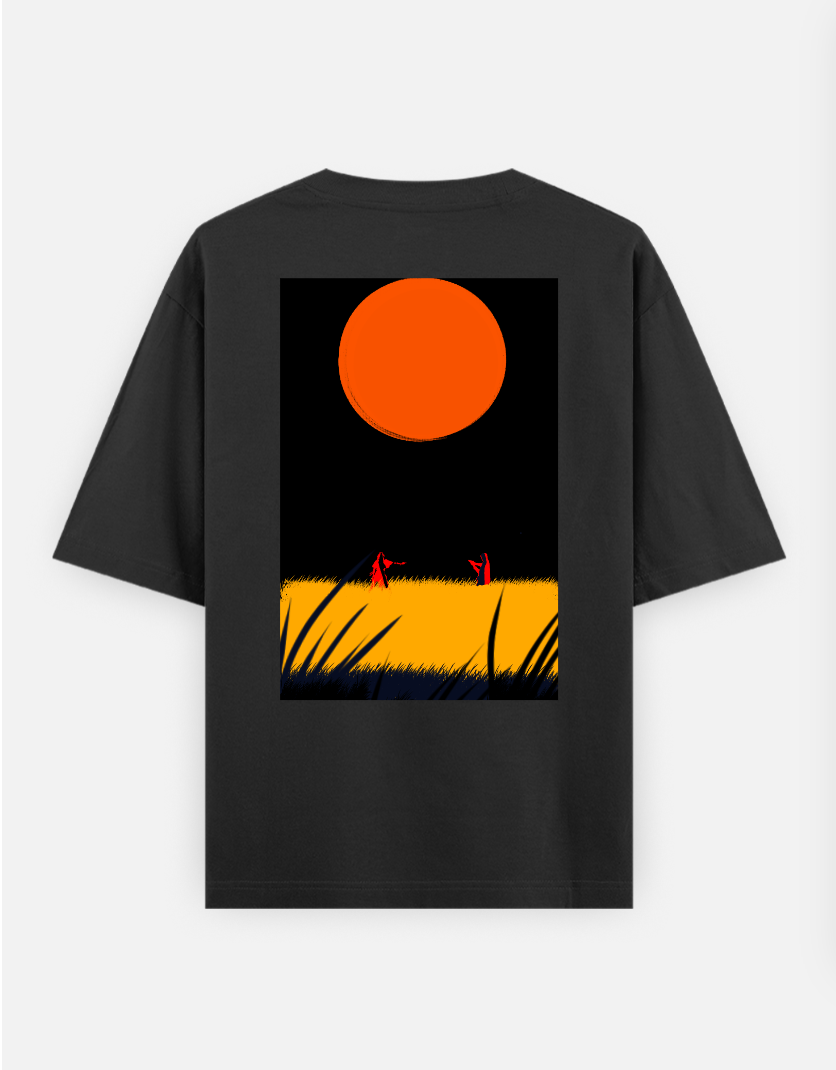 Standoff Oversized T-shirt (Back print) by @djl_cambo