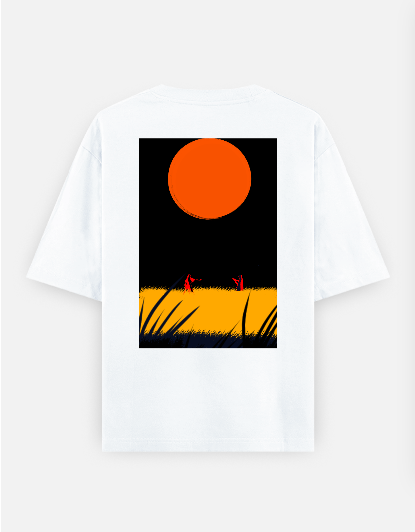 Standoff Oversized T-shirt (Back print) by @djl_cambo